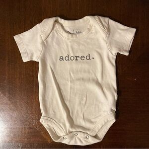 Finn + Emma | adored cream onesie | 3-6 month